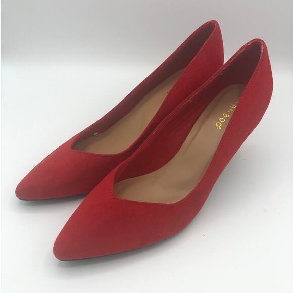Bamboo Desiree Red Heels | Women's Size 8 - Picture 3 of 7